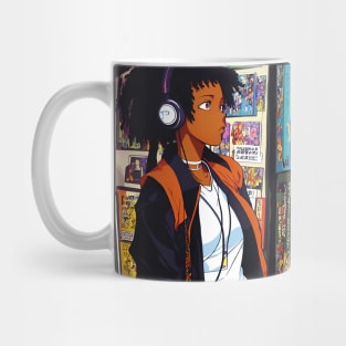 Lost in Lofi hip hop Music anime black girl aesthetic Mug